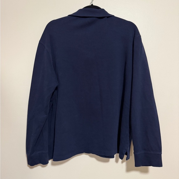 Polo Ralph Lauren Estate Rib navy blue 1/4 zip pullover - collegiate classic XL - Picture 6 of 7